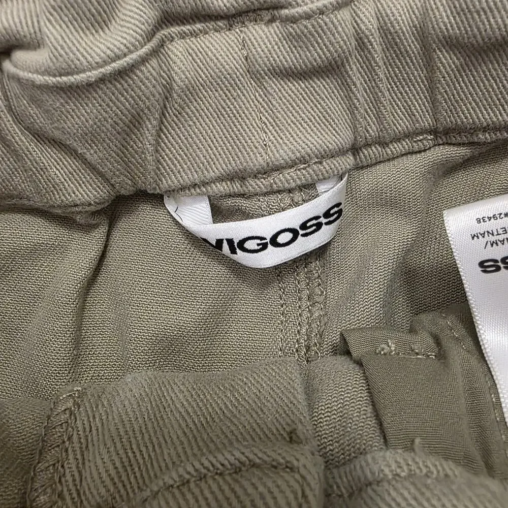 Vigoss Tan Janis Baggy‎ Elastic Waist High Rise Casual Crop Jeans Size 27 - Picture 3 of 11